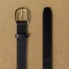 Accent Solid Brass Leather Belt