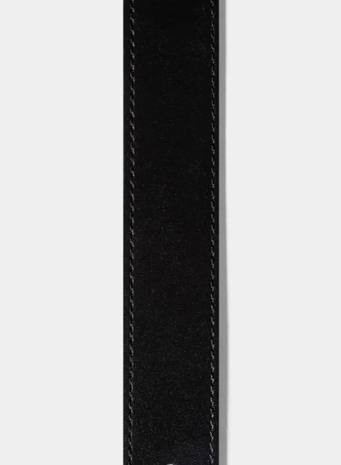 Accent Solid Brass Leather Belt