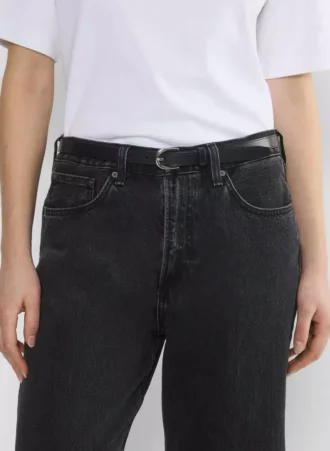 Accent Solid messing Lær Slim belte