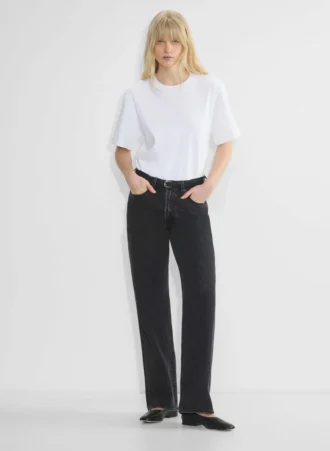 Accent Solid messing Lær Slim belte