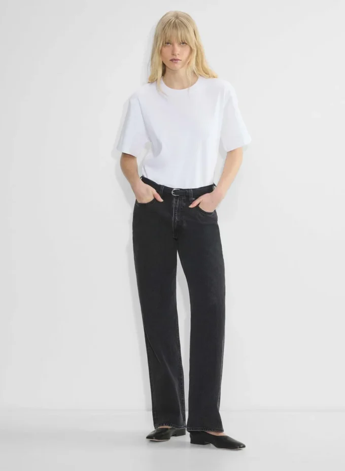 Accent Solid messing Lær Slim belte