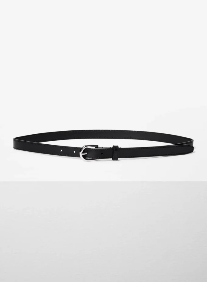 Accent Solid messing Lær Slim belte