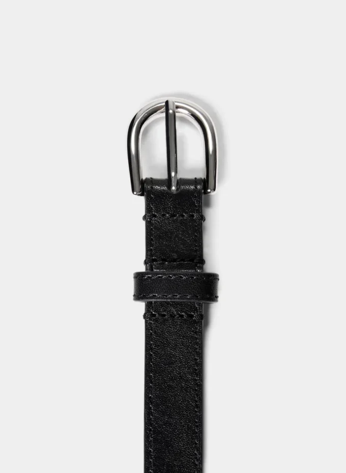 Accent Solid messing Lær Slim belte