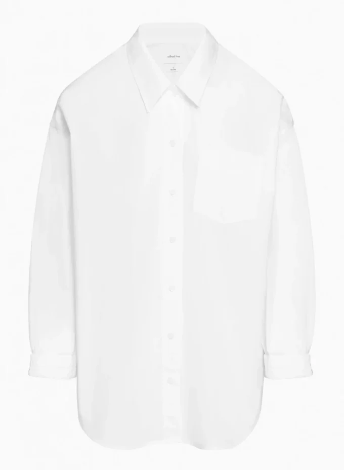 Avslappet poplin-skjorte