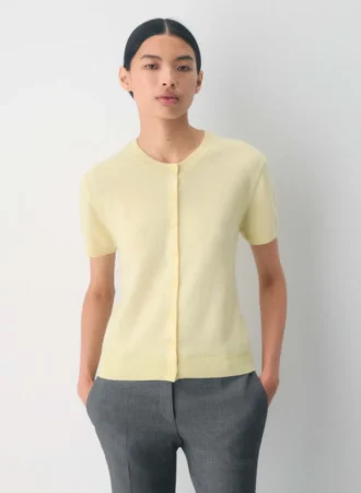 Bare Cashmere kortærmet genser med rund hals