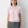 Bare Cashmere kortermet genser med rund hals Bare Cashmere kortermet genser med rund hals
