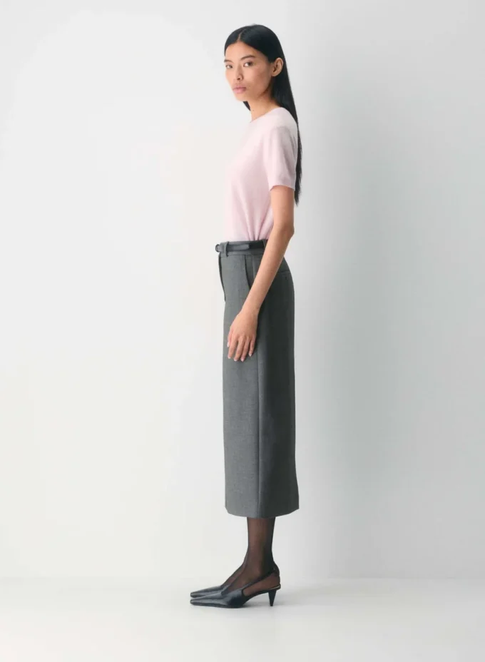 Bare Cashmere kortermet genser med rund hals Bare Cashmere kortermet genser med rund hals