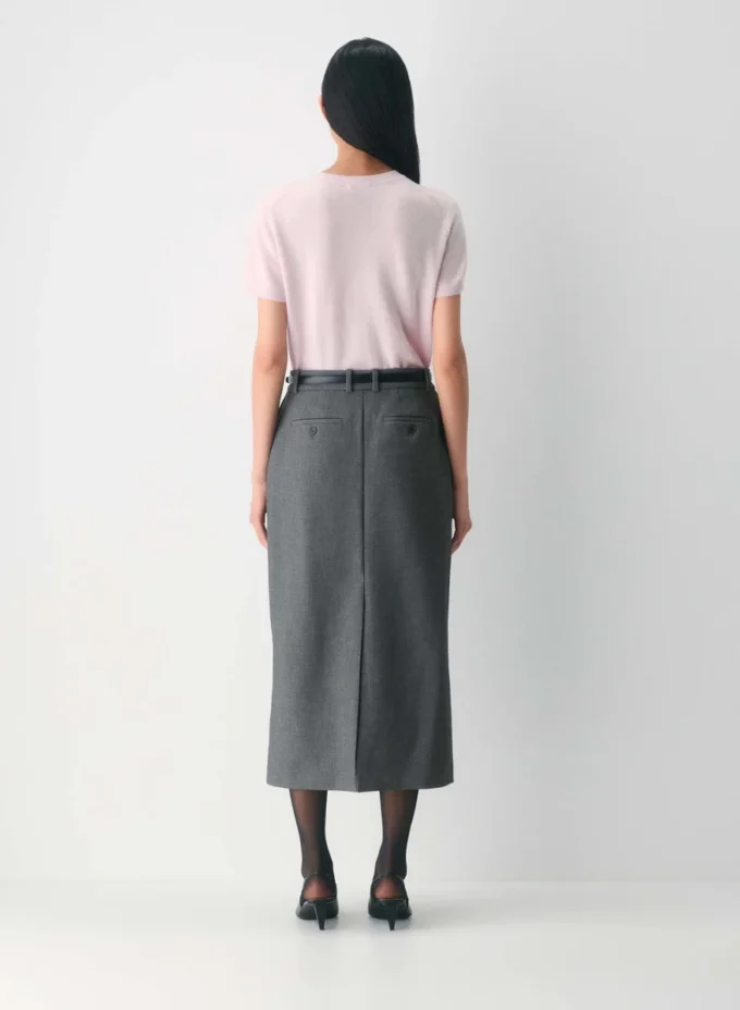 Bare Cashmere kortermet genser med rund hals Bare Cashmere kortermet genser med rund hals