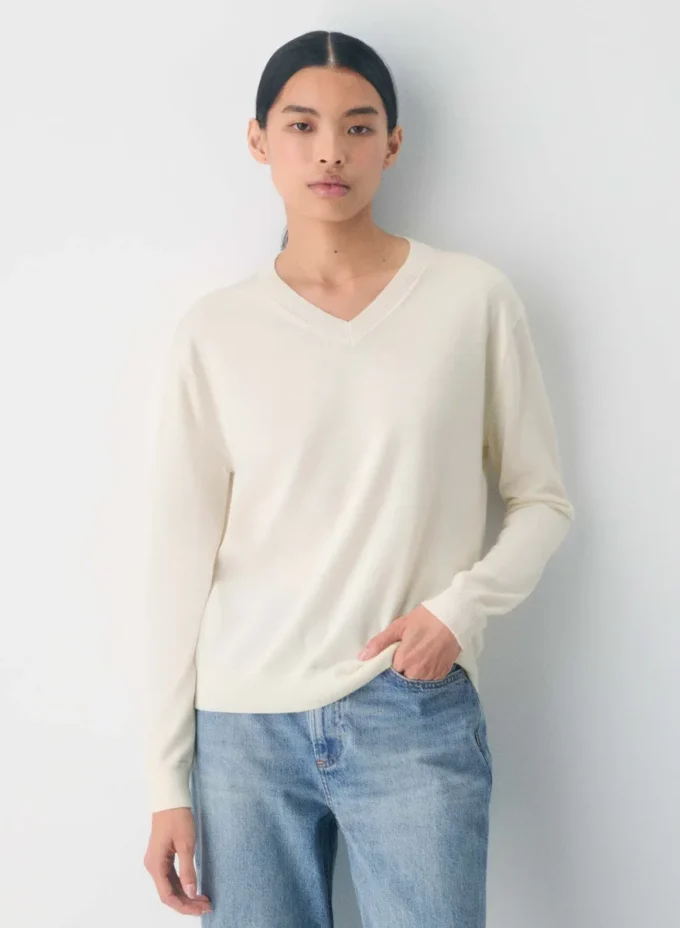 Bare Merino Wool V-neck Sweater Bare Merino Wool V-neck Sweater