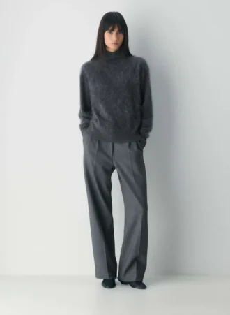 Brushed Cashmere Avslappet turtleneck
