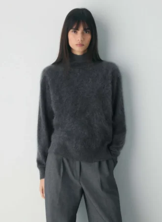 Brushed Cashmere Avslappet turtleneck
