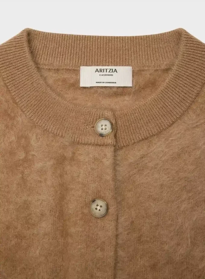 Brushed Cashmere ermeløs cardigan Brushed Cashmere ermeløs cardigan