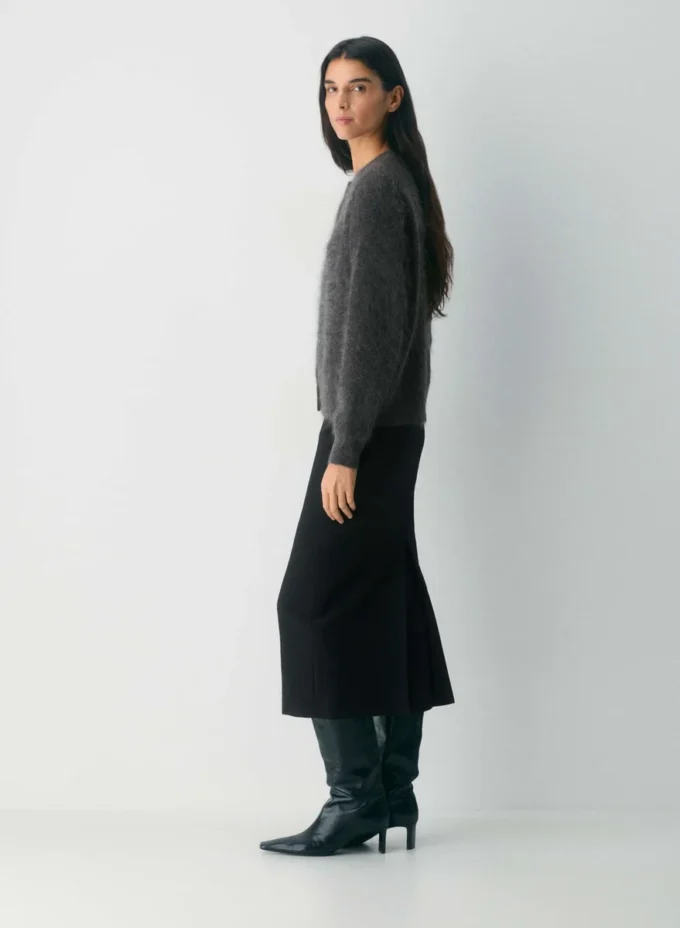 Brushed Cashmere Relaxed Crew Cardigan Brushed Cashmere Relaxed Crew Cardigan