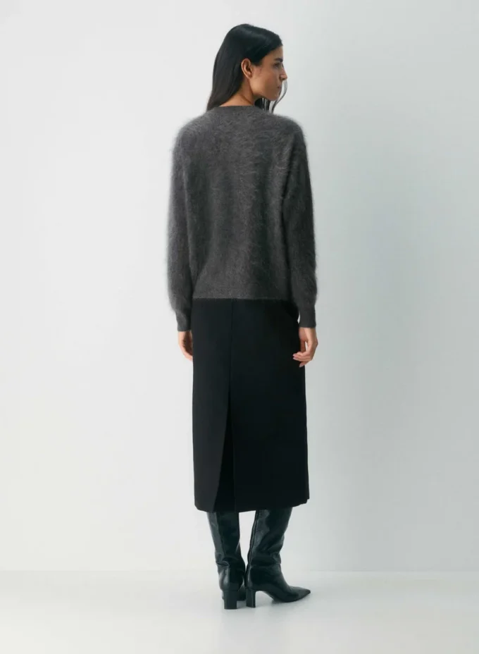Brushed Cashmere Relaxed Crew Cardigan Brushed Cashmere Relaxed Crew Cardigan