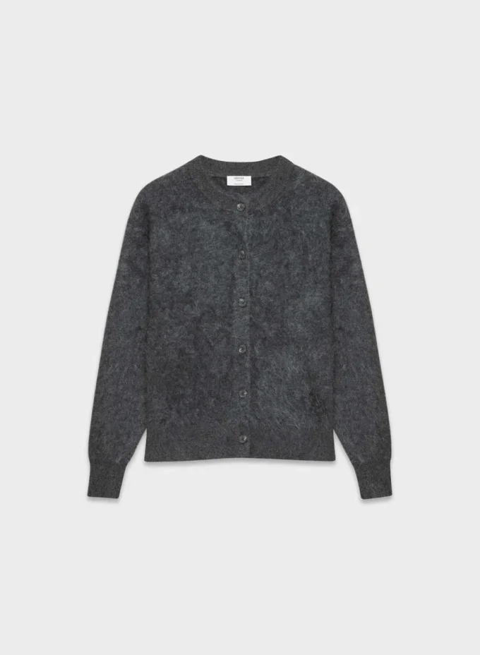 Brushed Cashmere Relaxed Crew Cardigan Brushed Cashmere Relaxed Crew Cardigan