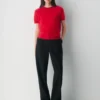 Brushed Cashmere Shortsleeve Crew Sweater Brushed Cashmere Shortsleeve Crew Sweater
