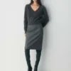 Brushed Cashmere Shrunken V-neck Sweater Brushed Cashmere Shrunken V-neck Sweater