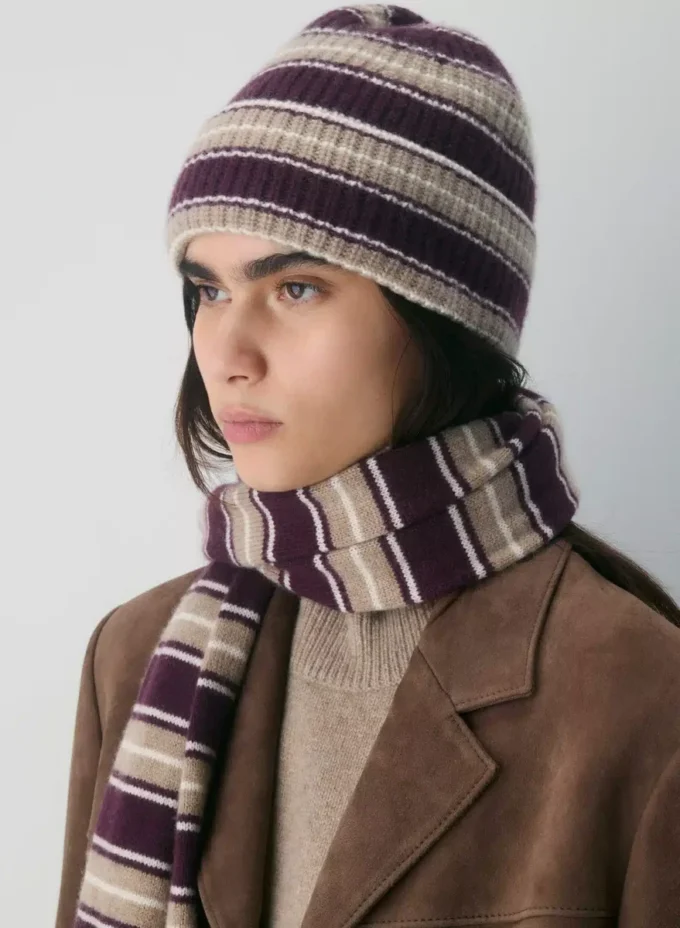 Cashmere Rib Beanie