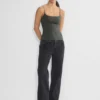 Casual Contour Squareneck Cami Hip Tank