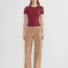 Chino Hi-rise Wide Pleated Pant