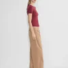 Chino Hi-rise Wide Pleated Pant