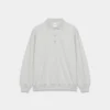 Cozy Sweatfleece Boyfriend Polo Sweatshirt
