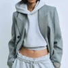 Cozy Sweatfleece Perfect Crop Hoodie Cozy Sweatfleece Perfect Crop Hoodie