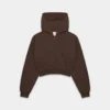 Cozy Sweatfleece Perfect Crop Zip Hoodie
