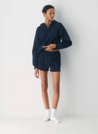 Cozy Sweatfleece Perfekte mini-shorts med høy midje