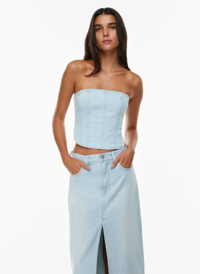 Denim Forum 90-tallet Debbie Denim Bustier Denim Forum 90-tallet Debbie Denim Bustier