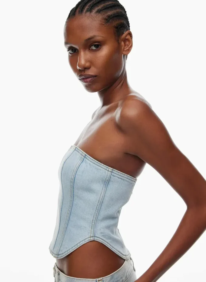 Denim Forum 90-tallet Debbie Denim Bustier Denim Forum 90-tallet Debbie Denim Bustier