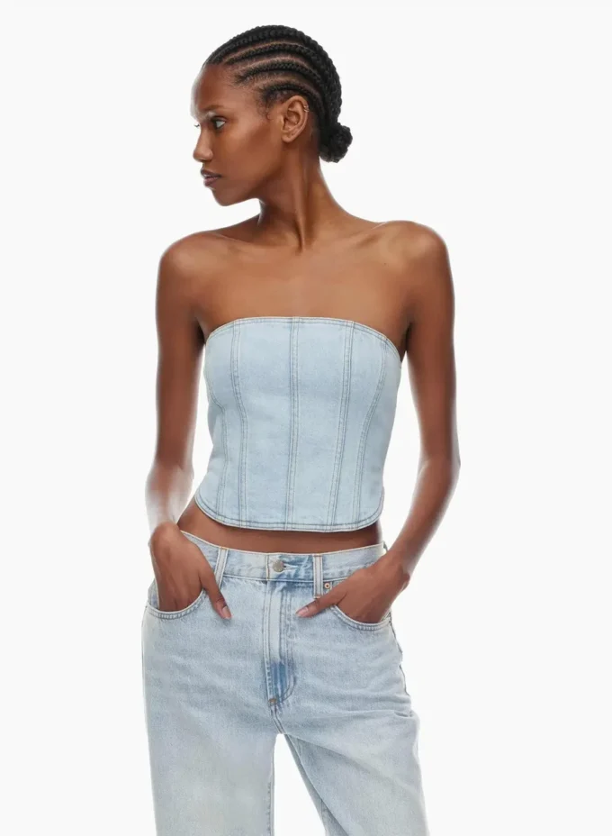 Denim Forum 90-tallet Debbie Denim Bustier Denim Forum 90-tallet Debbie Denim Bustier