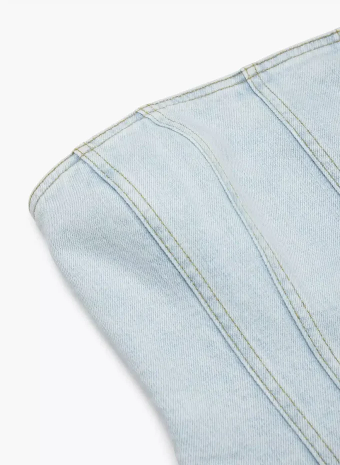 Denim Forum 90-tallet Debbie Denim Bustier Denim Forum 90-tallet Debbie Denim Bustier