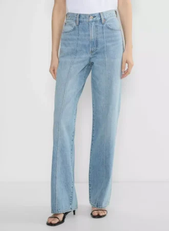 Denim Forum 90-talls skreddersydd jeans med høy midje og vid ben