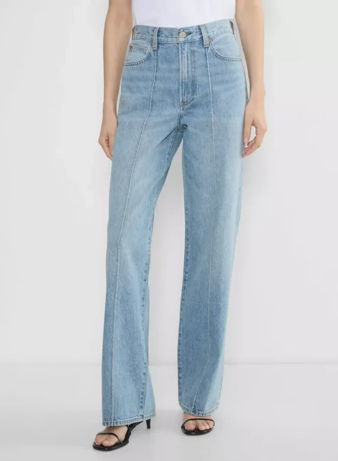 Denim Forum 90-talls skreddersydd jeans med høy midje og vid ben Denim Forum 90-talls skreddersydd jeans med høy midje og vid ben