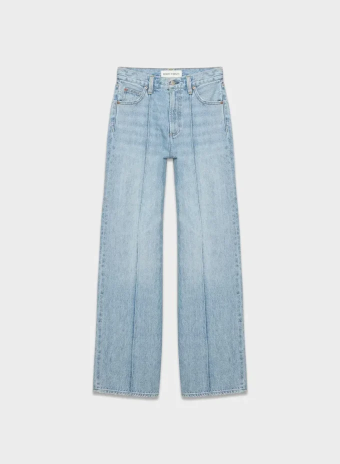 Denim Forum 90-talls skreddersydd jeans med høy midje og vid ben Denim Forum 90-talls skreddersydd jeans med høy midje og vid ben
