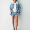 Denim Forum 90-talls vintage avklippte denimshorts Denim Forum 90-talls vintage avklippte denimshorts