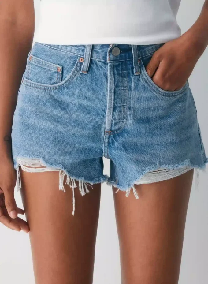 Denim Forum 90-talls vintage avklippte denimshorts Denim Forum 90-talls vintage avklippte denimshorts