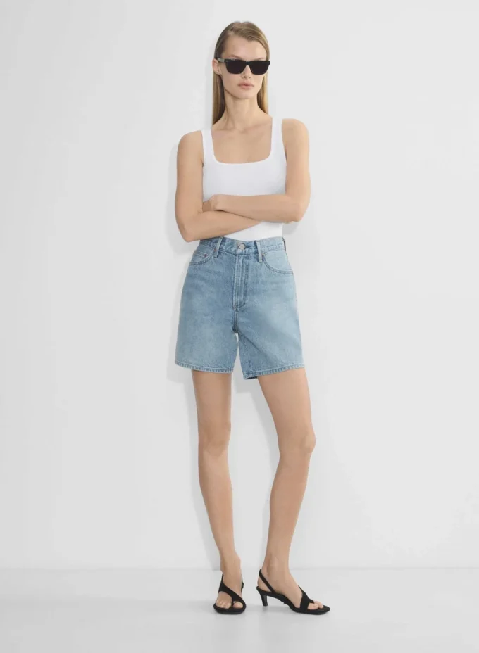 Denim Forum 90-talls vintage baggy denimshorts med høy midje Denim Forum 90-talls vintage baggy denimshorts med høy midje