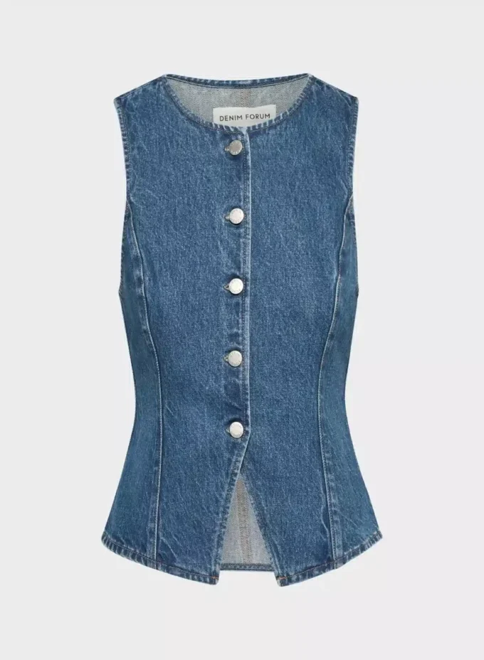 Denim Forum 90-talls vintage denimvest Denim Forum 90-talls vintage denimvest