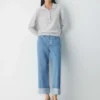 Denim Forum 90-talls vintage lavt sittende jeans med mansjetter Denim Forum 90-talls vintage lavt sittende jeans med mansjetter