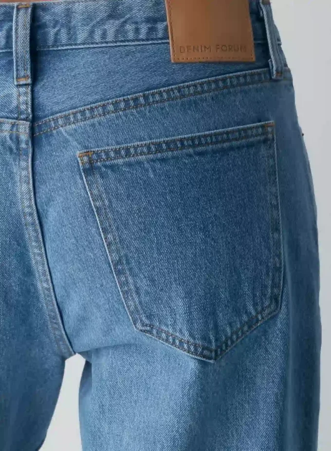 Denim Forum 90-talls vintage lavt sittende jeans med mansjetter Denim Forum 90-talls vintage lavt sittende jeans med mansjetter
