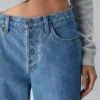 Denim Forum 90-talls vintage lavt sittende jeans med mansjetter Denim Forum 90-talls vintage lavt sittende jeans med mansjetter
