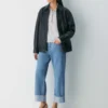 Denim Forum 90-talls vintage lavt sittende jeans med mansjetter Denim Forum 90-talls vintage lavt sittende jeans med mansjetter