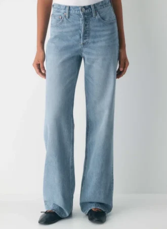 Denim Forum 90-talls vintage mid-rise wide jeans