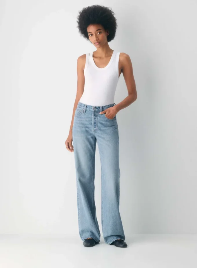 Denim Forum 90-talls vintage mid-rise wide jeans