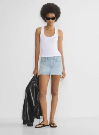 Denim Forum 90-talls vintage mikrodenimskjørt