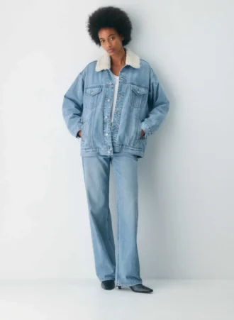 Denim Forum 90-talls vintage sherpa-denimjakke