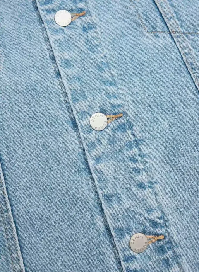 Denim Forum 90-talls vintage sherpa-denimjakke Denim Forum 90-talls vintage sherpa-denimjakke