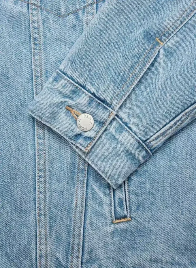 Denim Forum 90-talls vintage sherpa-denimjakke Denim Forum 90-talls vintage sherpa-denimjakke